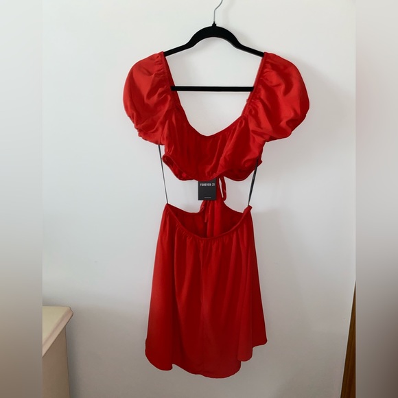 Red Cutout Mini Dress - Picture 2 of 2